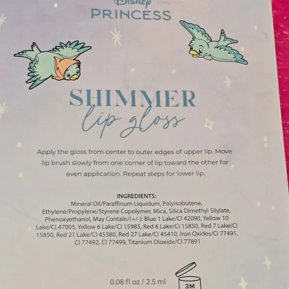 Disney Princess Shimmer Lip Gloss Cinderella Collectible Nostalgic Makeup Glam